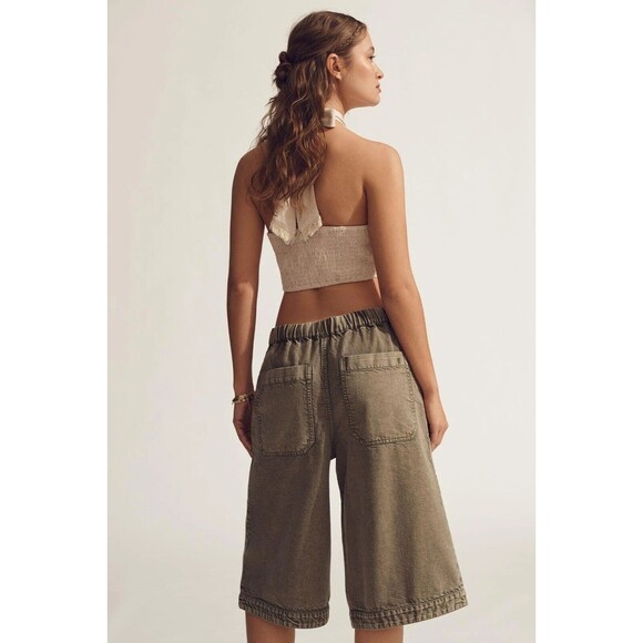 Pilcro Anthropologie Pull-On Gaucho Capri Pants Wide Leg Cropped 1X-PS 279768 - Picture 4 of 9